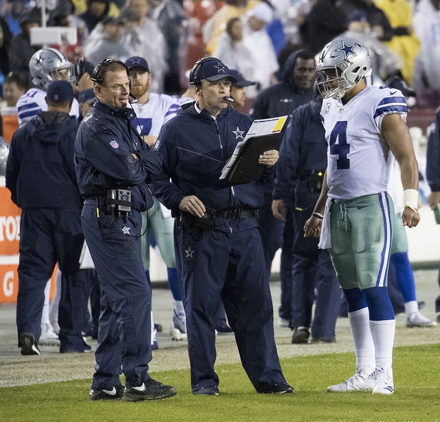 Jason Garrett og Dak Prescott