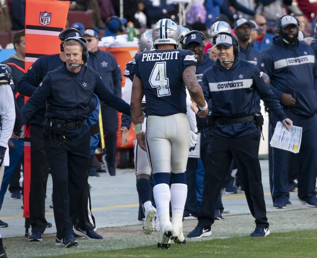 Jason Garrett og Dak Prescott