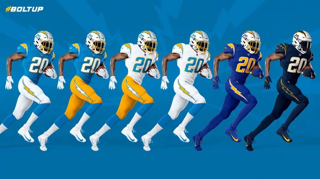 Los Angeles Chargers Uniforms 2020