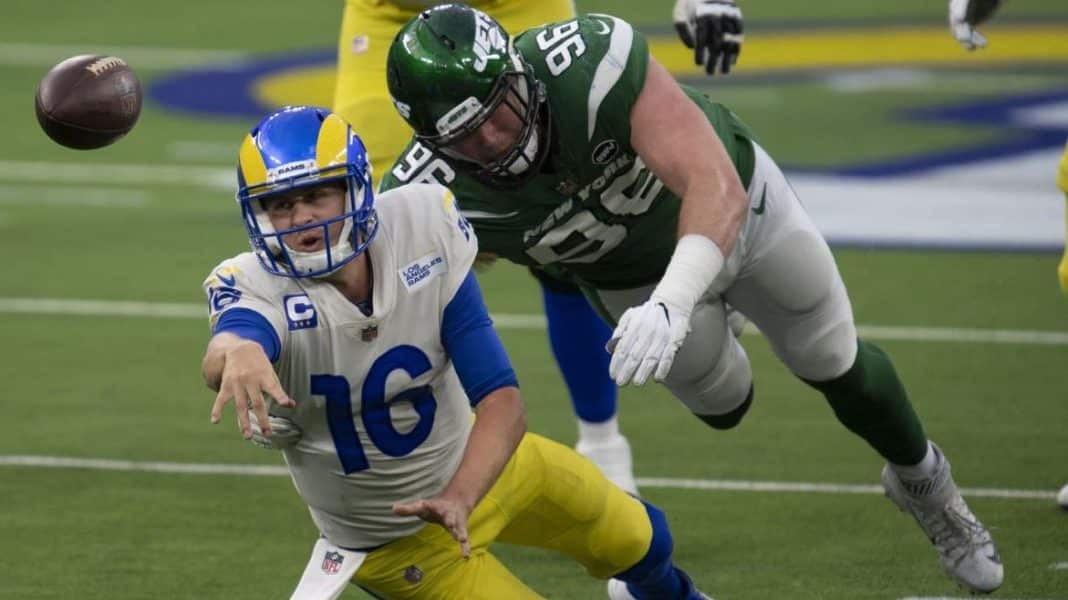 Henry Anderson Jared Goff Jets Rams