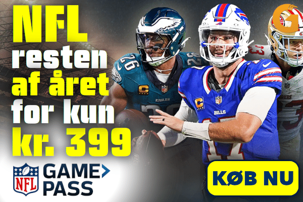 Få NFL GamePass for kun 399 kr. resten af sæsonen.