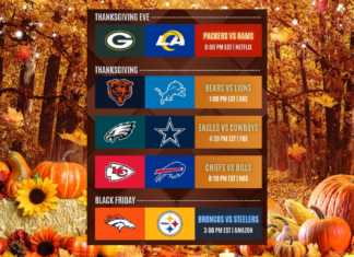 NFL udvider menuen til Thanksgiving