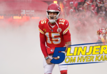 Fem linjer – Sidste tur til London og Mahomes er udhvilet
